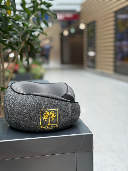 Reise-Nackenkissen Flüge Zug Damen grau – Côte d'Azur Travel Palm Luxury